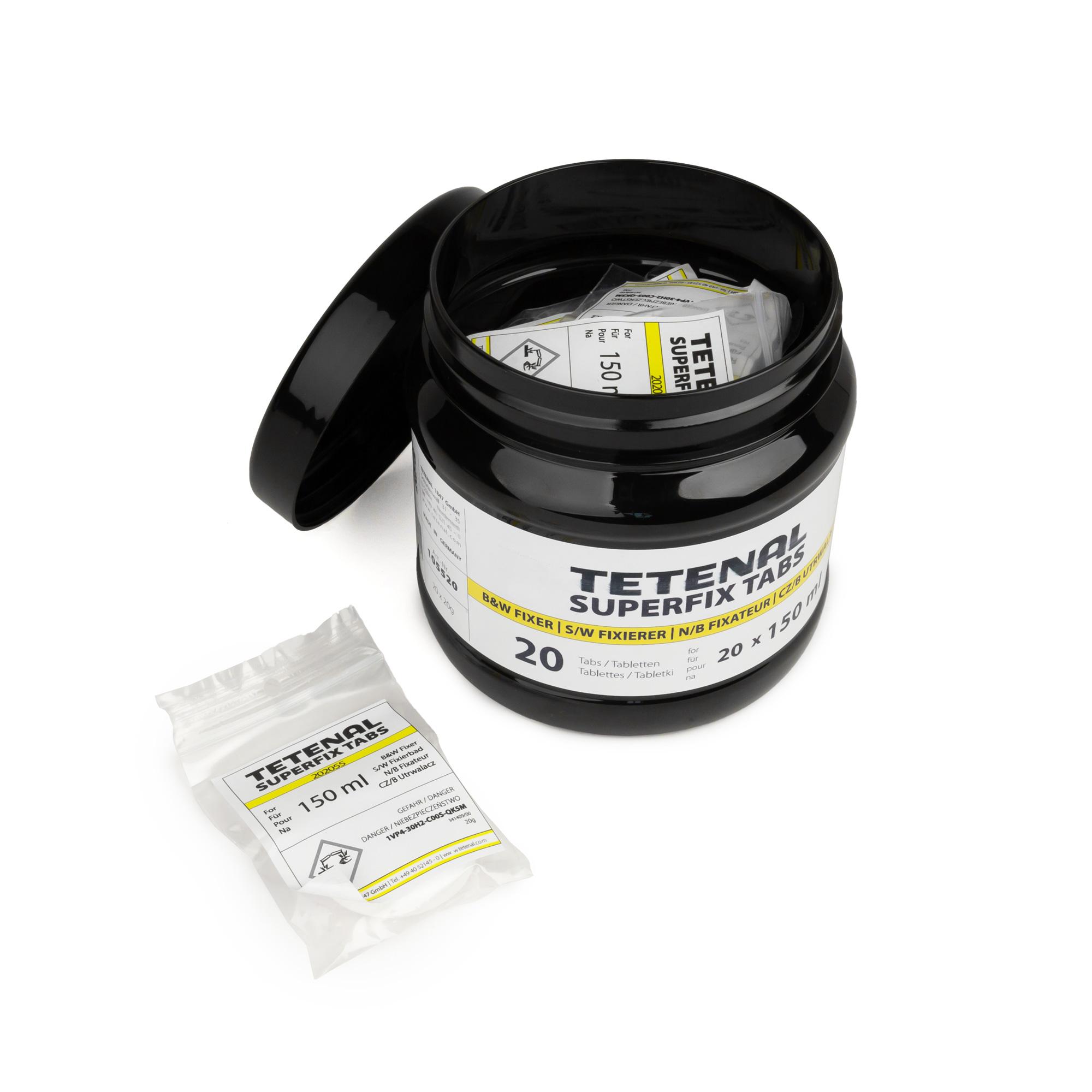 TETENAL Superfix Tabs 20 Tabletten für bis zu 60 Filme