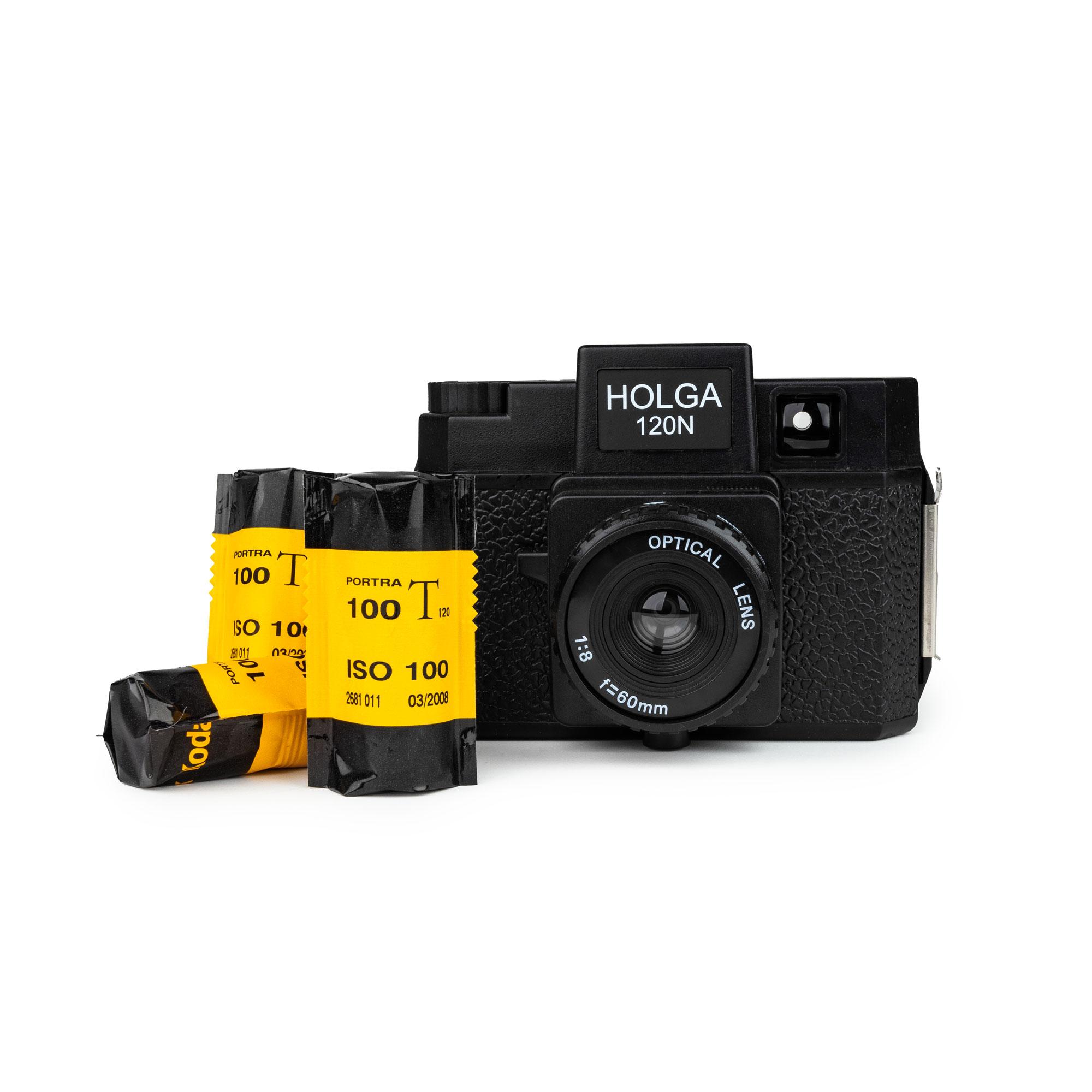 Set HOLGA 120 N appareil photo pour 120 rouleaux de film noir 3x Kodak Portra 100T 120