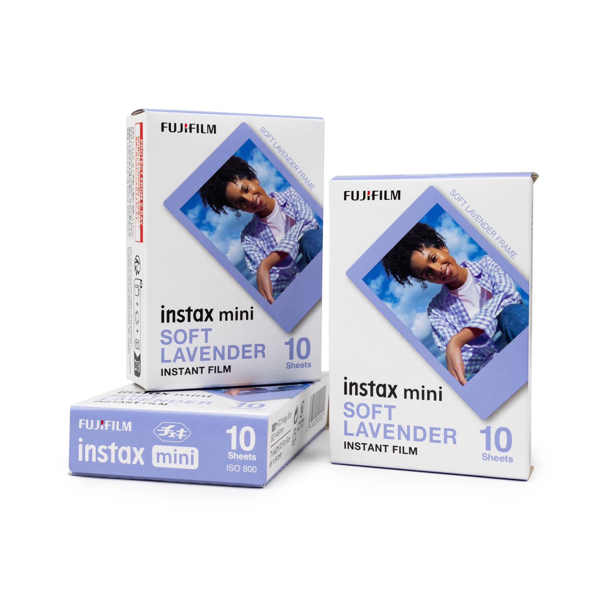 3x Fuji Instax Mini Lavanda 10 hojas