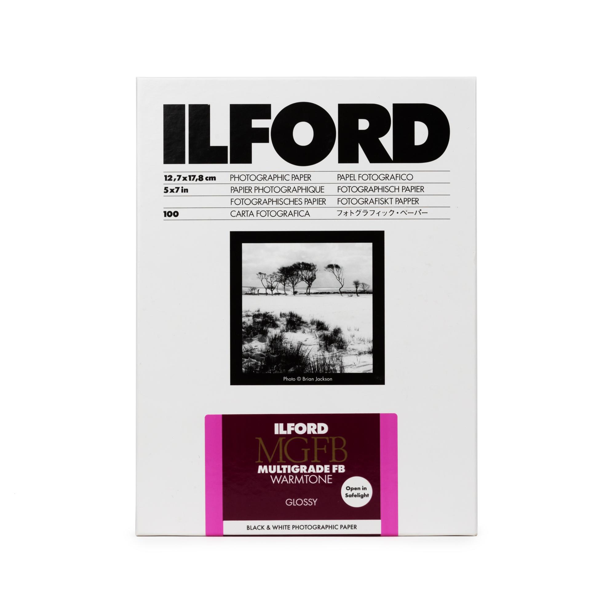 Ilford Multigrade FB Warmtone 1K brillante 5" x 7" 100 hojas